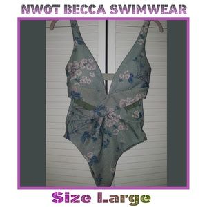 NWOT BECCA 1 PIECE SWIMWEAR LRG.
